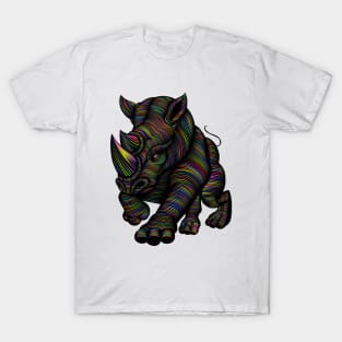 Rhino Body Colorful T-Shirt